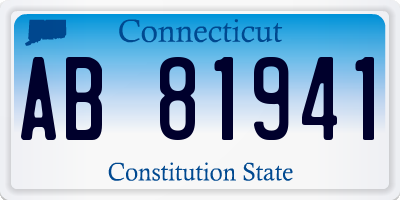 CT license plate AB81941