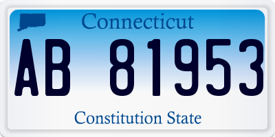 CT license plate AB81953