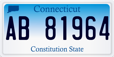 CT license plate AB81964