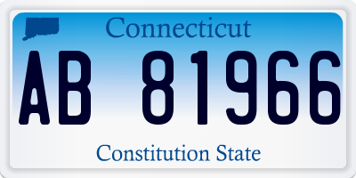 CT license plate AB81966