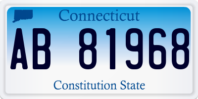 CT license plate AB81968