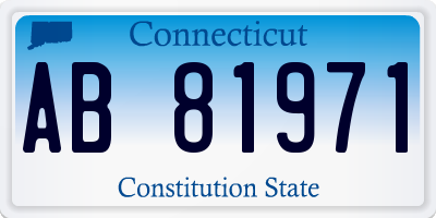 CT license plate AB81971