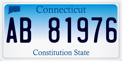 CT license plate AB81976