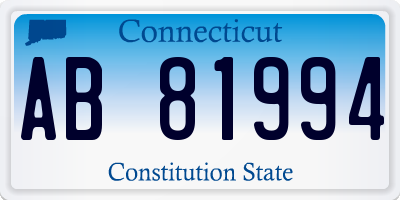 CT license plate AB81994