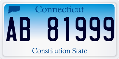 CT license plate AB81999