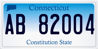 CT license plate AB82004