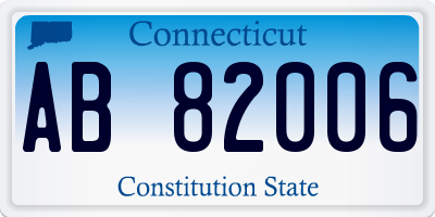 CT license plate AB82006