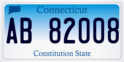 CT license plate AB82008