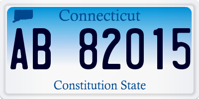 CT license plate AB82015