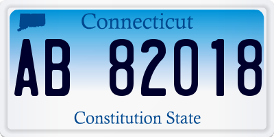 CT license plate AB82018
