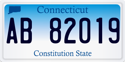 CT license plate AB82019