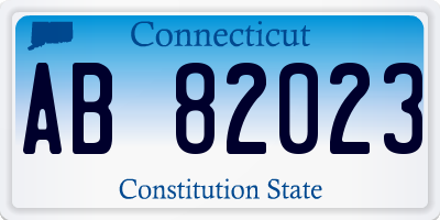 CT license plate AB82023
