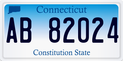 CT license plate AB82024
