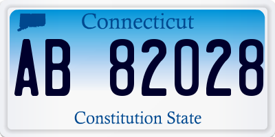 CT license plate AB82028