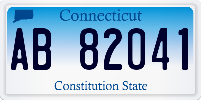CT license plate AB82041