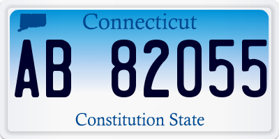 CT license plate AB82055