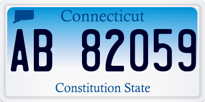 CT license plate AB82059