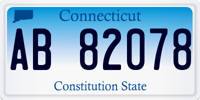 CT license plate AB82078