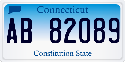 CT license plate AB82089