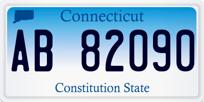 CT license plate AB82090