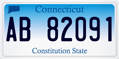 CT license plate AB82091