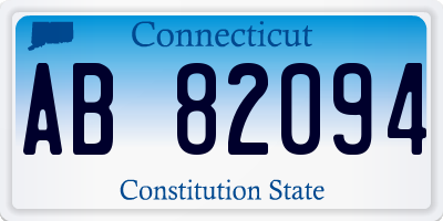 CT license plate AB82094