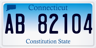 CT license plate AB82104