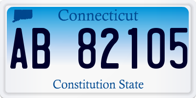 CT license plate AB82105