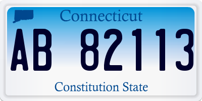 CT license plate AB82113