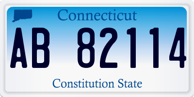 CT license plate AB82114