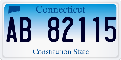 CT license plate AB82115