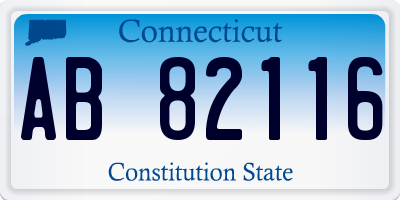 CT license plate AB82116