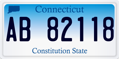 CT license plate AB82118