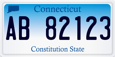 CT license plate AB82123