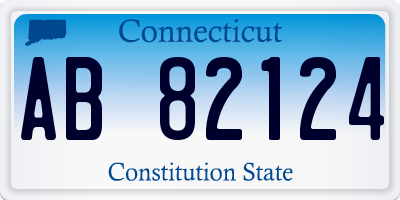 CT license plate AB82124