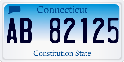 CT license plate AB82125