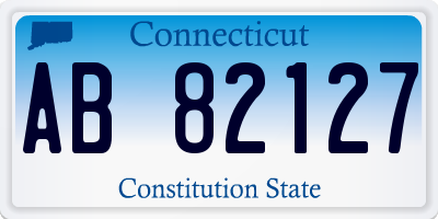 CT license plate AB82127