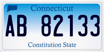 CT license plate AB82133