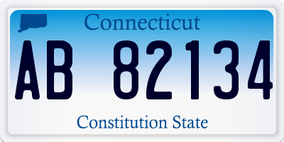 CT license plate AB82134