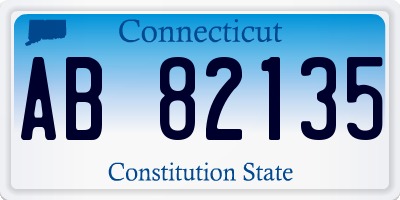 CT license plate AB82135