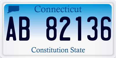 CT license plate AB82136