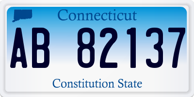 CT license plate AB82137