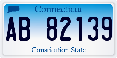 CT license plate AB82139