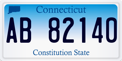 CT license plate AB82140
