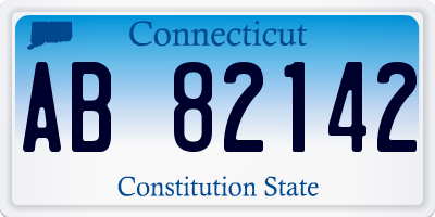 CT license plate AB82142