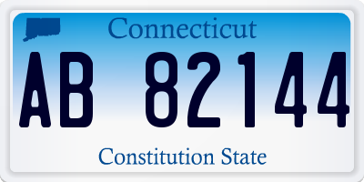 CT license plate AB82144