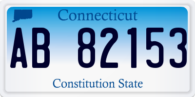 CT license plate AB82153