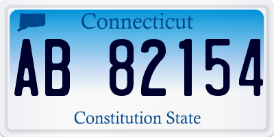 CT license plate AB82154