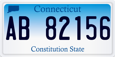 CT license plate AB82156
