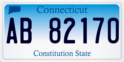 CT license plate AB82170